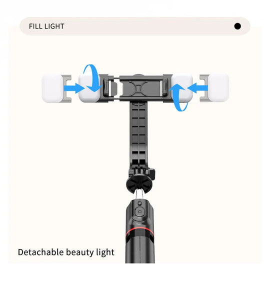 Wireless Bluetooth Double Fill Light Tripod with Remote Shutter for Android & iOS Smartphones