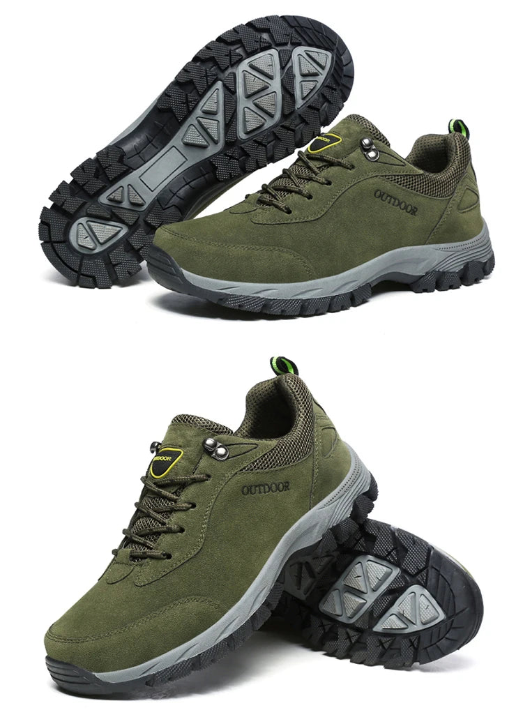 New Original Men's Outdoor Suede Leather Hiking Shoes Travel Hiking Shoes Hunting Shoes Hiking Trail Jogging Shoes Large Size 49