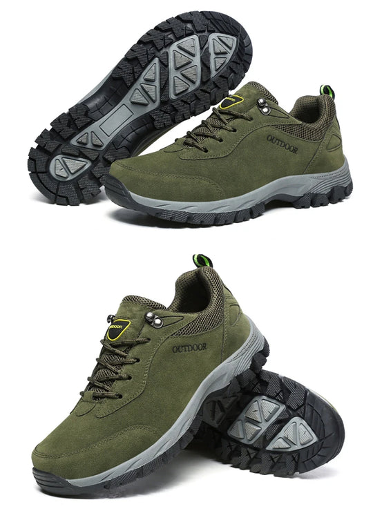 New Original Men's Outdoor Suede Leather Hiking Shoes Travel Hiking Shoes Hunting Shoes Hiking Trail Jogging Shoes Large Size 49