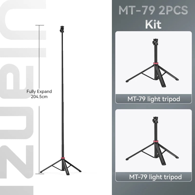 Ulanzi MT-79 2M Portable Universal Tripod Aluminum Alloy Lamp Holder Support LT028 Fill Light Lightweight Camera Action Camera