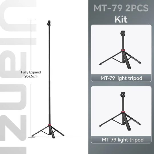 Ulanzi MT-79 2M Portable Universal Tripod Aluminum Alloy Lamp Holder Support LT028 Fill Light Lightweight Camera Action Camera