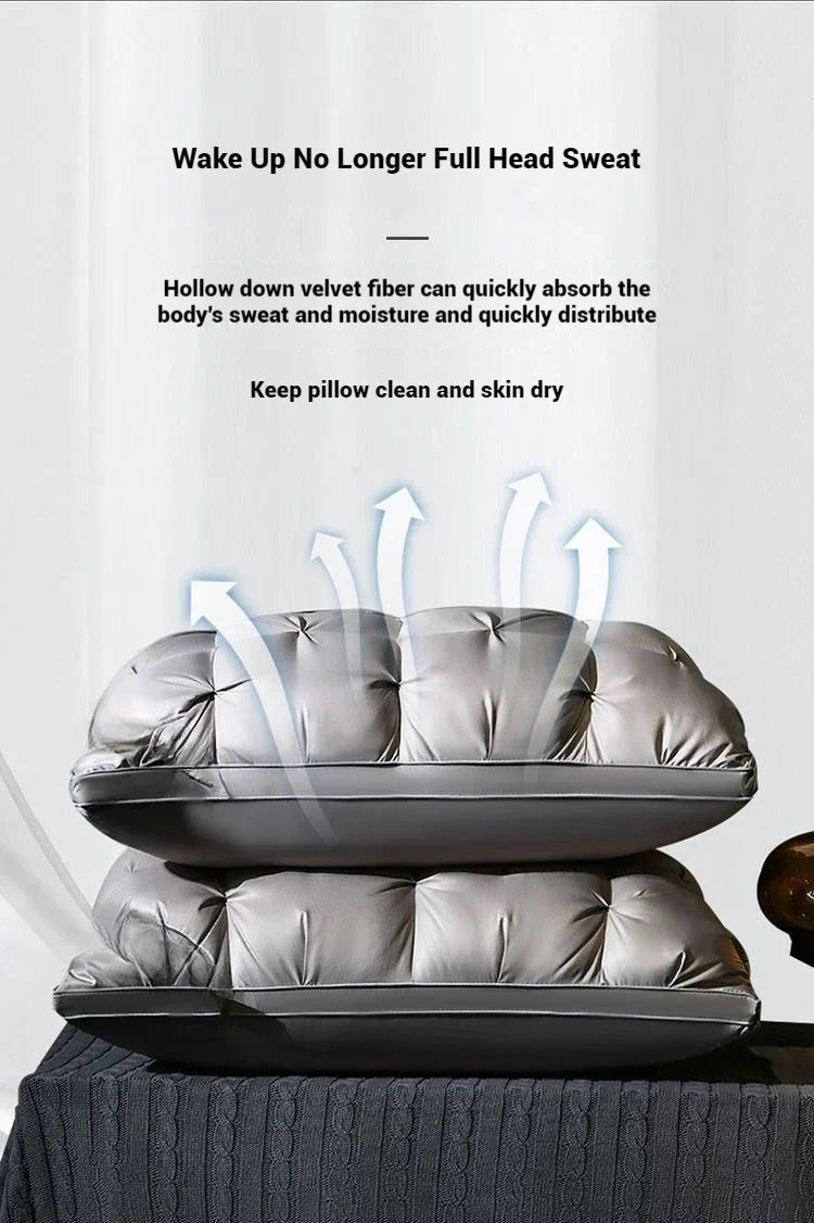 Sleeping Pillows 5-star Hotel Neck Pillow Three-dimensional Soft Solid Color Pillow Comfortable Pillows for Sleeping Home Offers