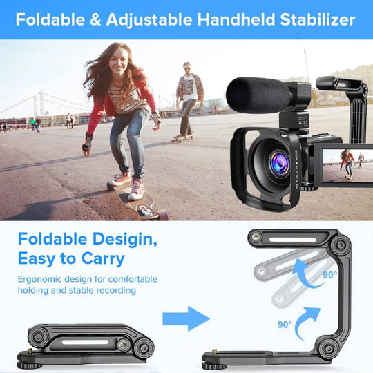 2.7K Camcorder Video Camera 36MP with LED Fill Light