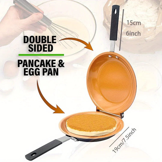 Double Sided Frying Pan Nonstick Folding Breakfast Pan Pancake Cake Fried Egg Pan Kitchen Cookware Tools Kitchen Accessories New
