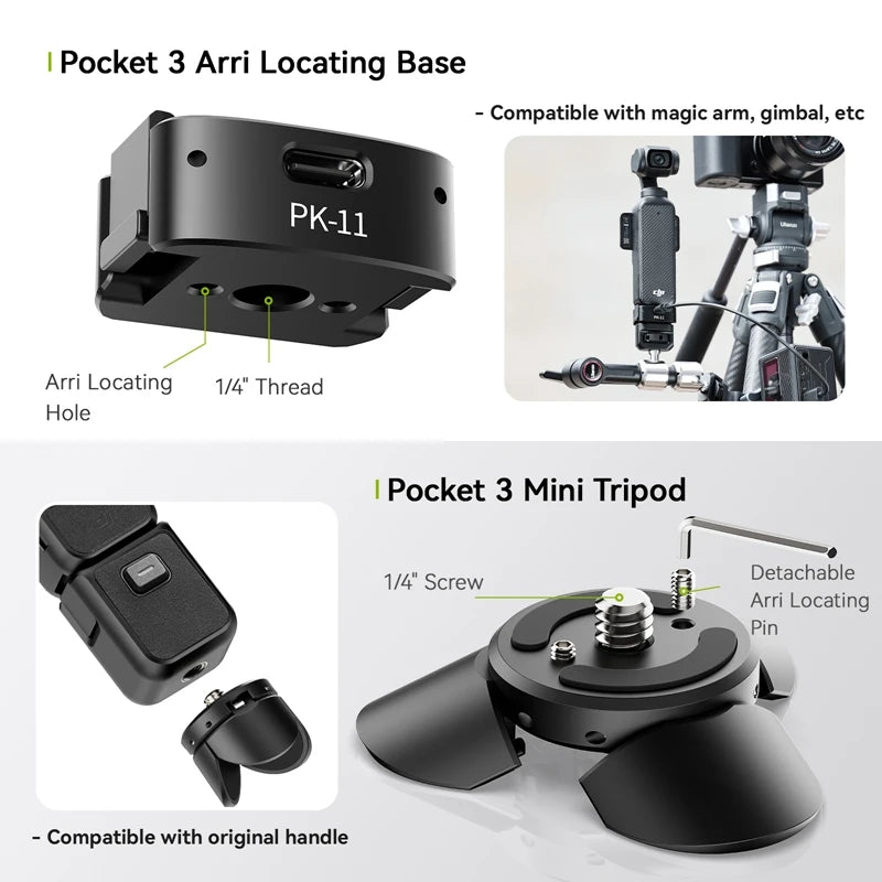 Ulanzi PK-08 | PK-11 Pocket 3 Mini Tripod Kit