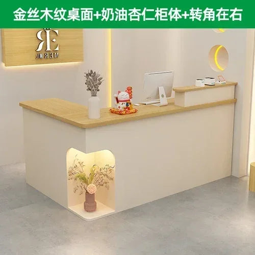 Bar Modern Reception Desk Tall Cabinet Lights Office Table Reception Desk Commercial Cashier Mostrador Garden Furniture Sets
