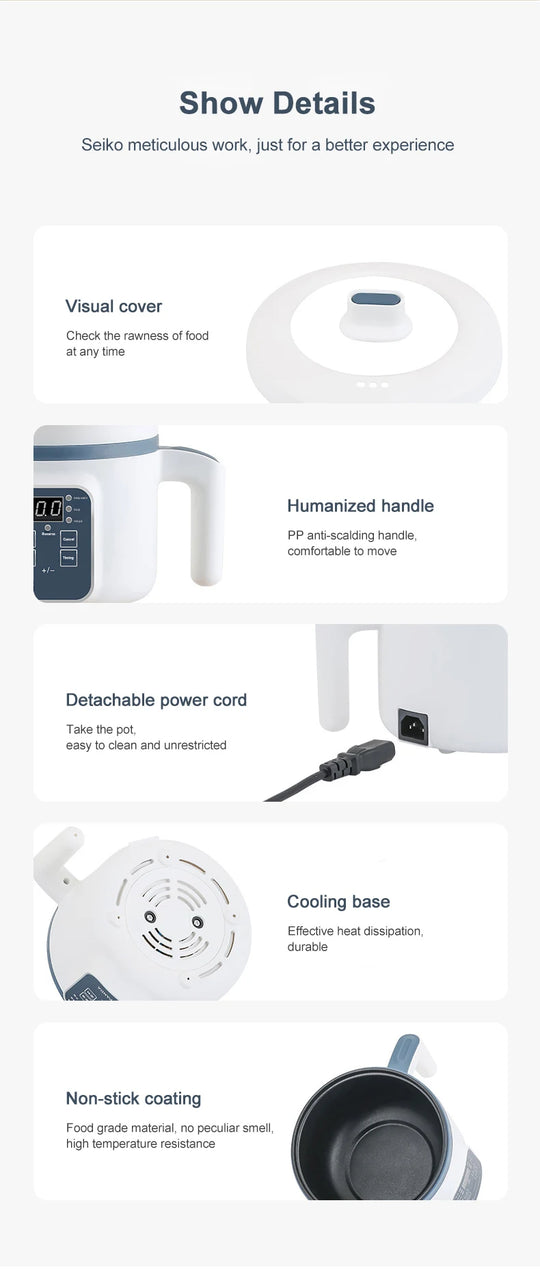 Electric Mini Rice Cooker and Multifunction Pot