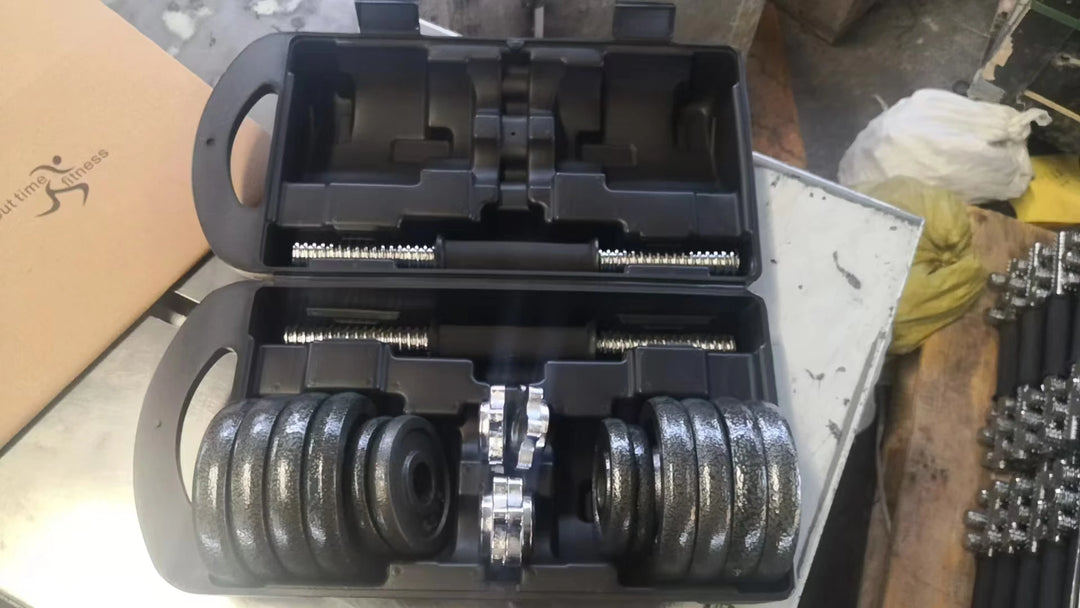 10kg-30kg Adjustable Cast Iron Dumbbells Set