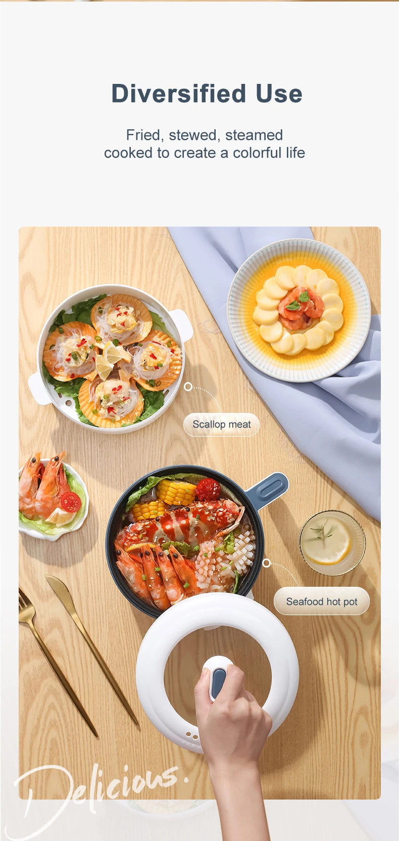 Electric Mini Rice Cooker and Multifunction Pot