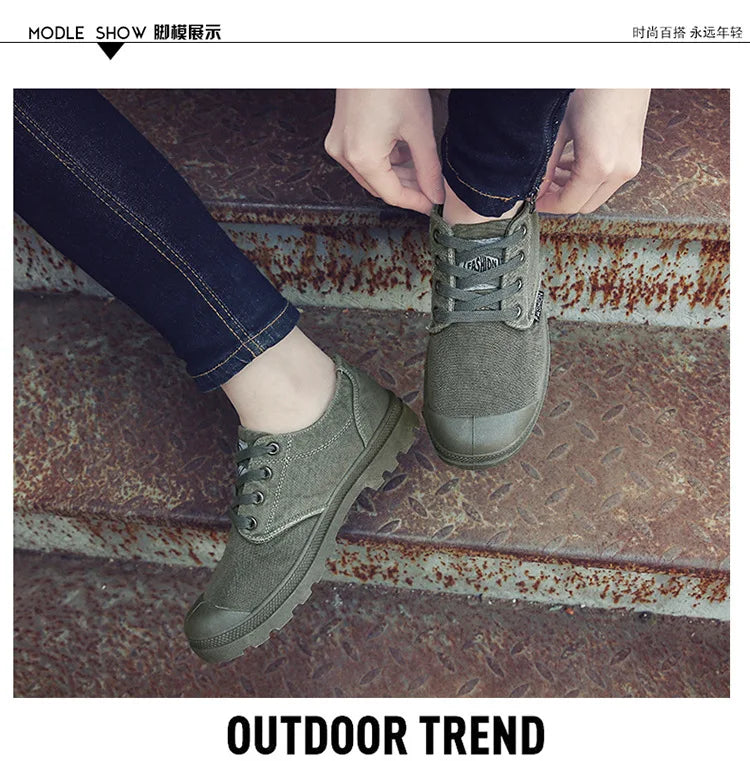 Casual Sneakers Mens Canvas Shoes Fashion Cool Street Sneaker Breathable Men's Casual Shoes Male Brand Outdoor Tooling Shoes