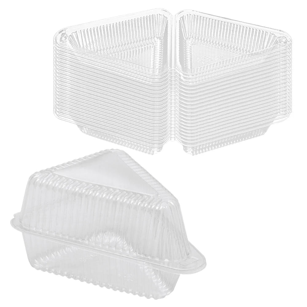 50 Pcs Cake Box Set Bread Containers Slice Carrier Triangle Pie Sandwich Cookie to Go The Pet Cheesecake