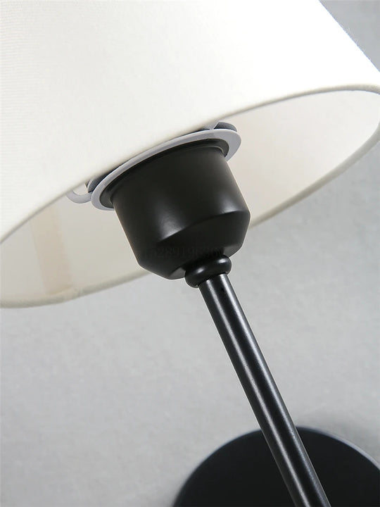 Modern American Wall Lamp for Bathroom Mirror Light Bedroom Room Decor Corridor Cloth shade Sconce 100V-220V Hard wired