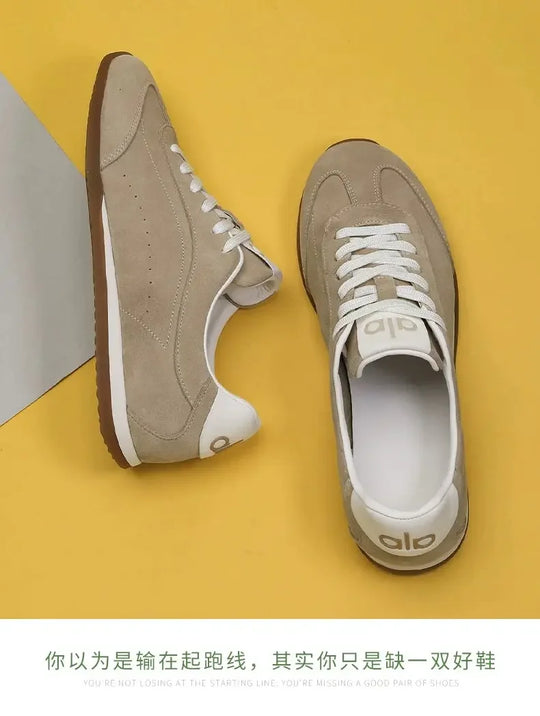 Non slip sneakers simple elegant style soft wear resistant sole lightweight breathable casual trainers for men women streetwear