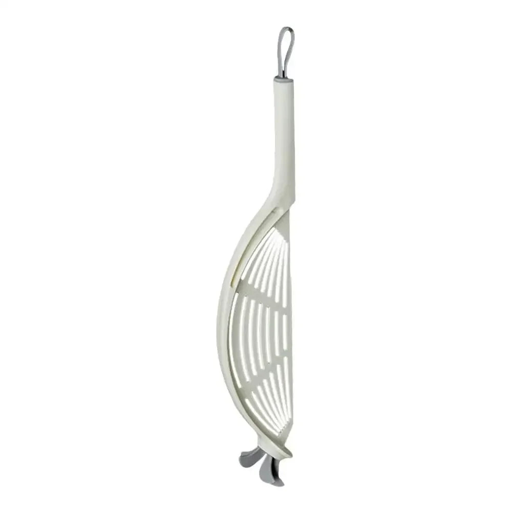 Plastic Crescent Pot Strainer with Silicone Handle