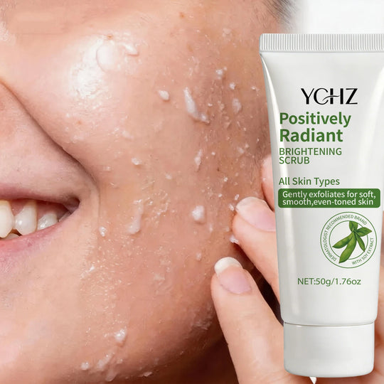 Radiant Skin Cleansing Scrub Gel, Moisturizing Formula, Rich in Soybean Extract, Helps Improve Skin Tone and Texture; Oil-Free
