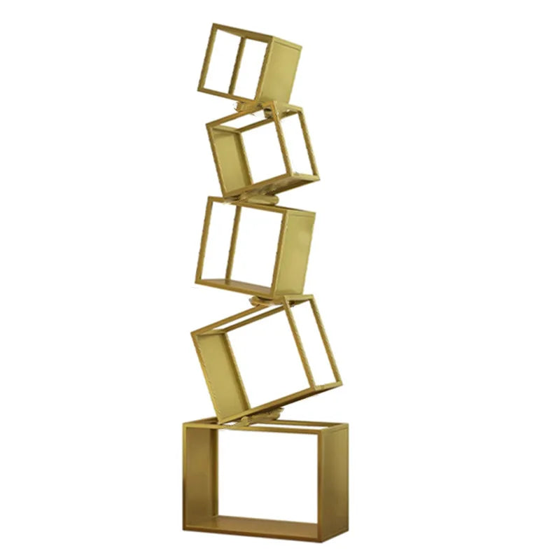 5-Layer Foldable Grid Bookshelf