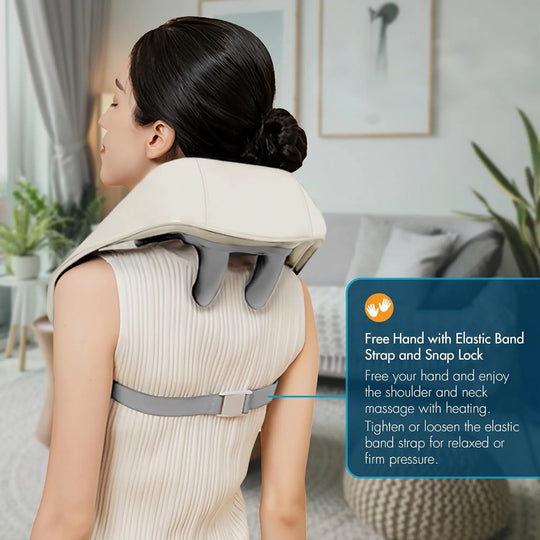 Shoulder and Neck Massager for Pain Relief Deep Tissue 6D Shiatsu Neck and Shoulder with Heat Rechargeable Cordless Back Massage