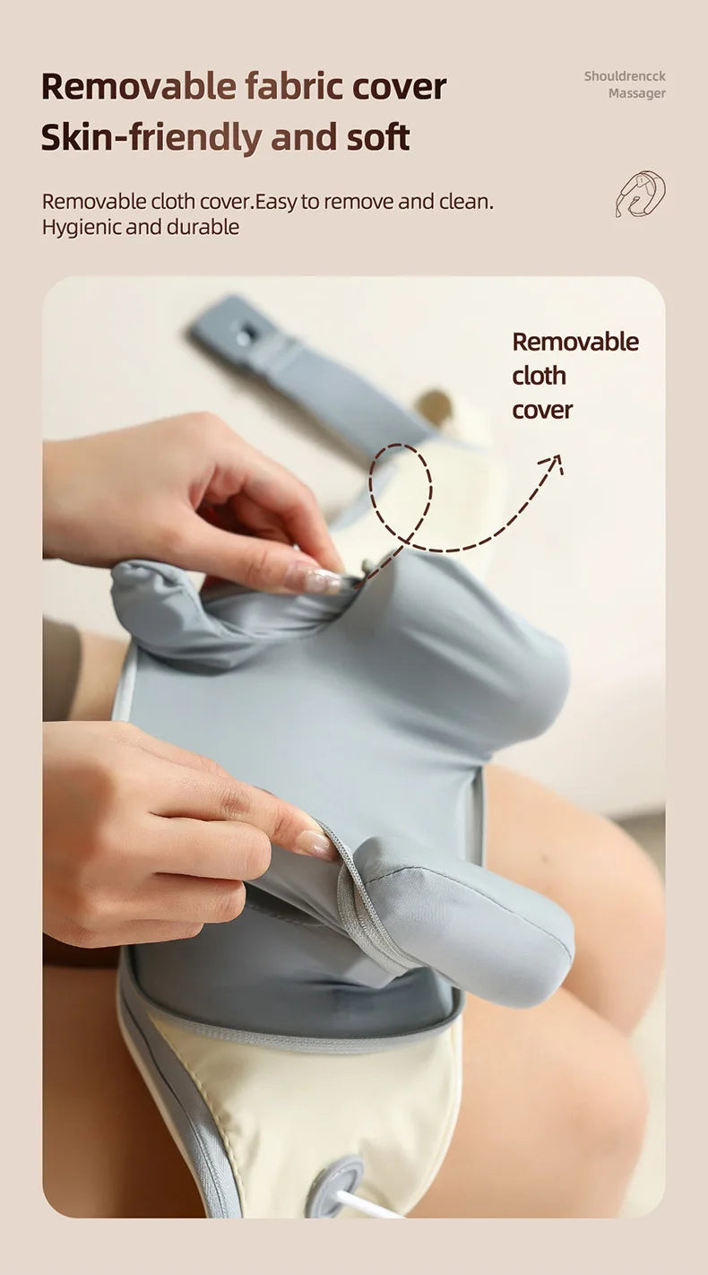 Neck Massager, Cordless Shiatsu Shoulder Back Massager with Soothing Heat, Electric Deep Tissue, for Neck,Waist, Traps, Back