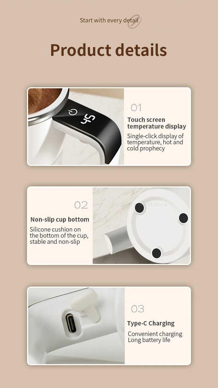 Automatic Self-Stirring Coffee Mug
