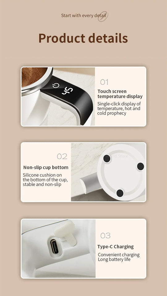 Automatic Self-Stirring Coffee Mug