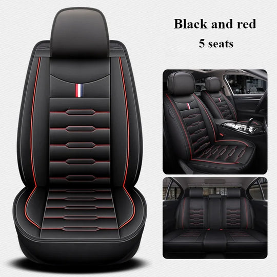 5-Seater Universal Luxury PU Leather Car Seat Covers