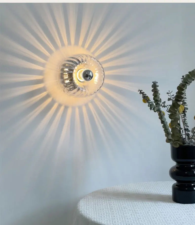 Lamp for Bedroom Simple Ancient Style Package Aisle Glass Nordic Retro Personality Balcony Corridor Stairs Wall Decor