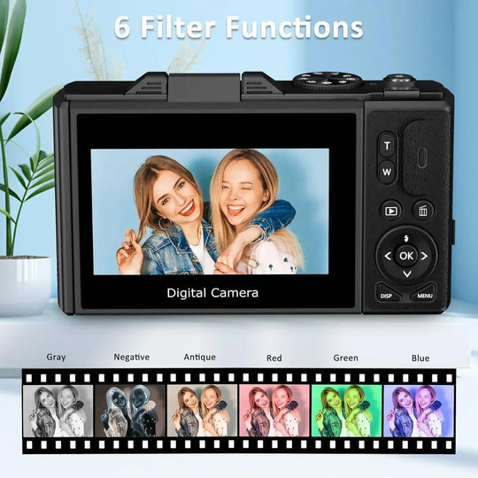 4K Camera & WiFi for YouTube Vlogging & Selfies