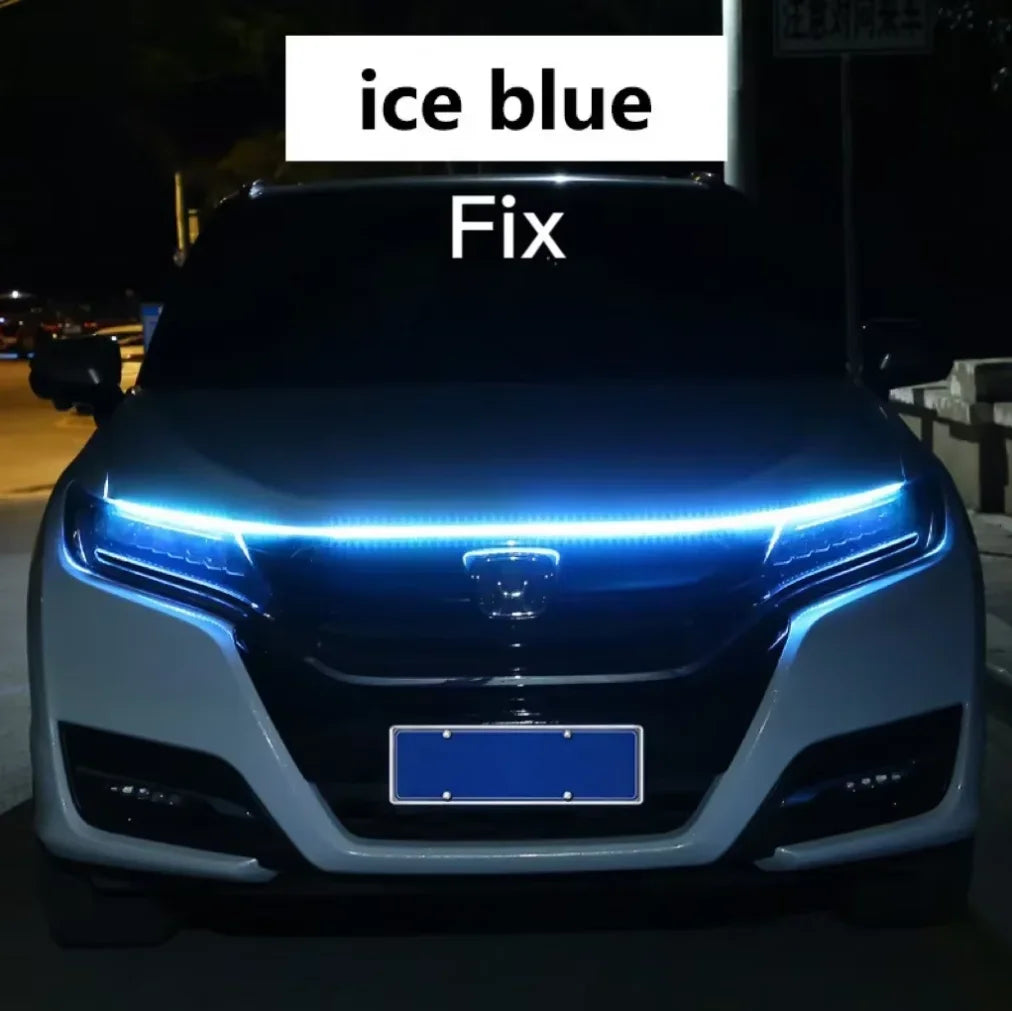 LED Daytime Running Light  Starting Car Hood  Door Decorative Lights DRL Auto Engine Hood Guide Decorative Ambient Lamp 12V