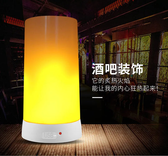 LED Flame Lamps for Room Simulated Flame Night Lights Lava Lamps Indoor Bar Ktv Wedding Decoration for Christmal New Year Gift