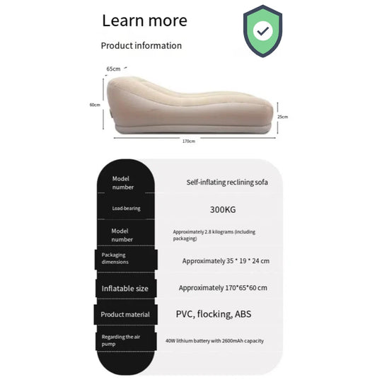 Portable Inflatable Chaise Lounge for Leisure