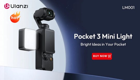 Ulanzi LM18 Led Video Fill Light IPX5 Waterproof  Magnetic 5600K for DJI Osmo Action 5/4/3 & Pocket 3 Action Camera Accessories