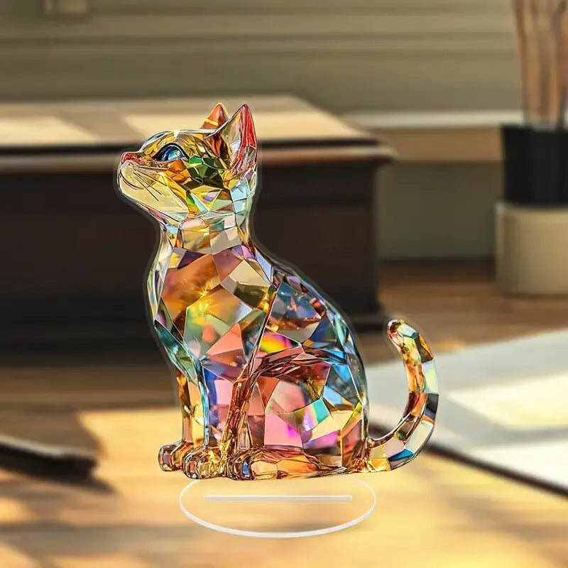 Elegant Exotic Cat Table Decoration Sculptures