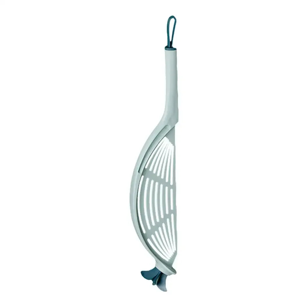 Plastic Crescent Pot Strainer with Silicone Handle