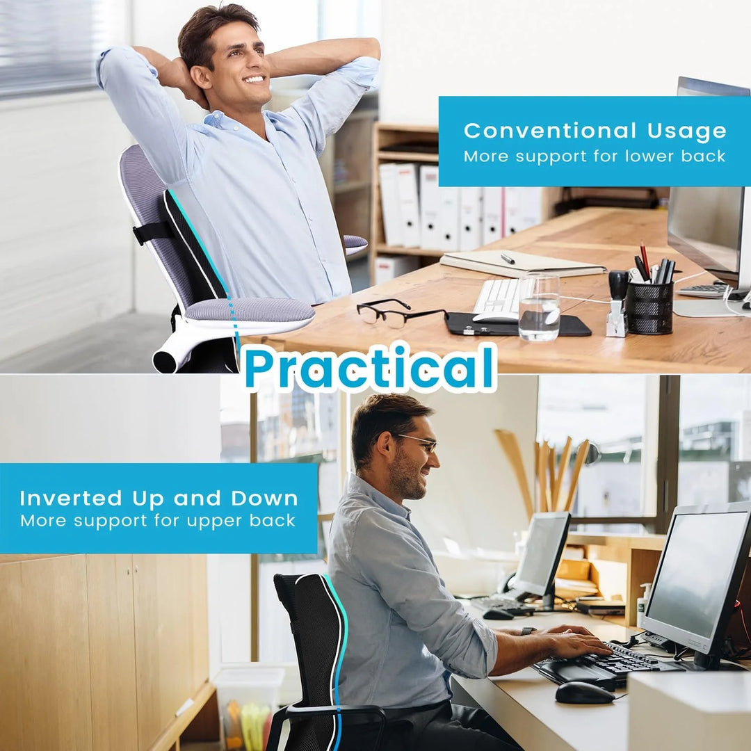 Non-Slip Memory Foam Lumbar Support Pillow