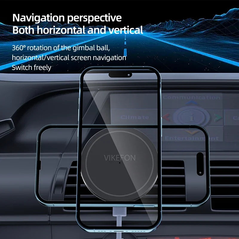 VIKEFON 30W Magnetic Car Wireless Charger