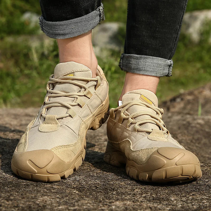 NMen's Outdoor Hiking Shoes Anti Slip Thick Soled Hiking Shoes Comfortable and Durable Walking Boots, Gray Exercise Shoes Tennis