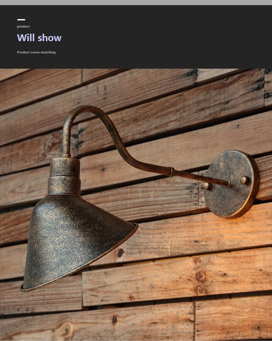 American Industrial Wall Lamp Porch Lamp Outdoor Courtyard Garden Lamp Billboard Park Wall Light Stair Bedside Bedroom Lighting