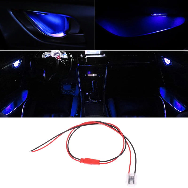 LED Ambient Light Transparent Lamp Body Circular Car Inner Bowl Light Door Handle Lights Handrail Lights Decorative Lamp