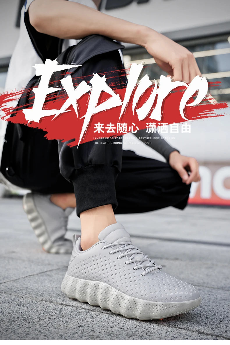 Men's Comfortable Running Shoes Breathable Thick sole Non-slip Casual Sports Shoes Cushioning Outdoor Walking Sneakers For Men