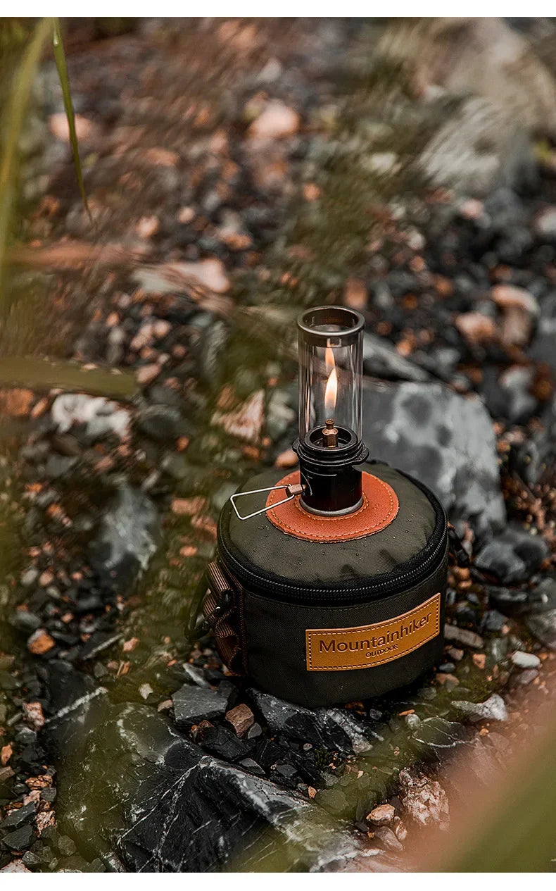 MOUNTAINHIKER Dreamlike Candlelight Lamp Tent Lighting Equipment Camping Lamp Windproof Gas Candle Lamp Outdoor Camping Lights
