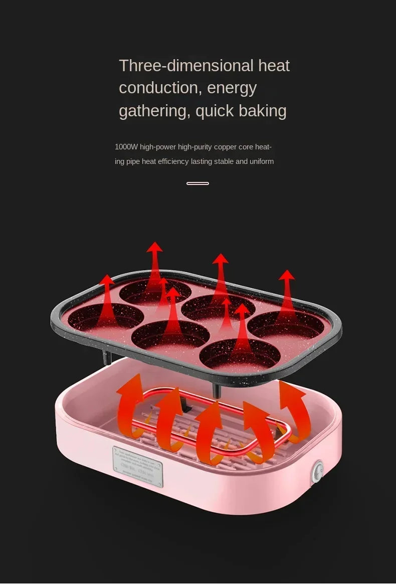 Fried egg burger machine non-stick flat bottom household frying pan breakfast pancake pancake pan small four-hole fried artifact