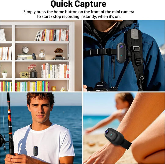 POV 4K Magnetic Body Cam Small Wireless Action Camera Magsafe Vlogging Recorder  YouTube Sports Ultra Portable Smart Pro Camera