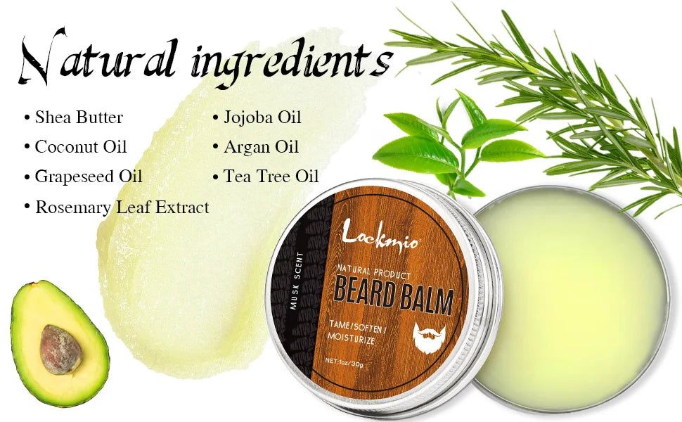 Beard Nourish Moisturizing Cream Men Whisker Balm Promote Hair Growth Moustache Wax for Groomed Charming Beards Styling Products
