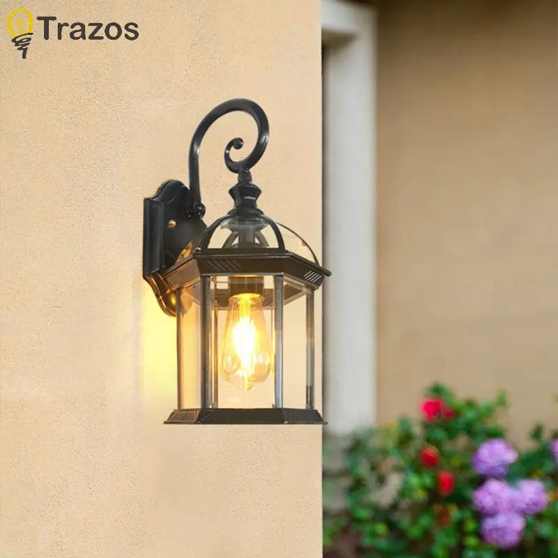 Outdoor WallLamp Waterproof Retro American Villa Courtyard Aisle Corridor Outdoor Simple Garden LED Balcony Wall Lamp