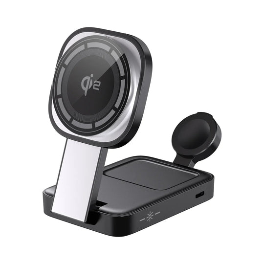 3 In 1 Magnetic Wireless Charger QI2 Folding Wireless Charging Station for Magsafe  iPhone 16 15 14 13 iWatch 9 8 7 AirPods Pro