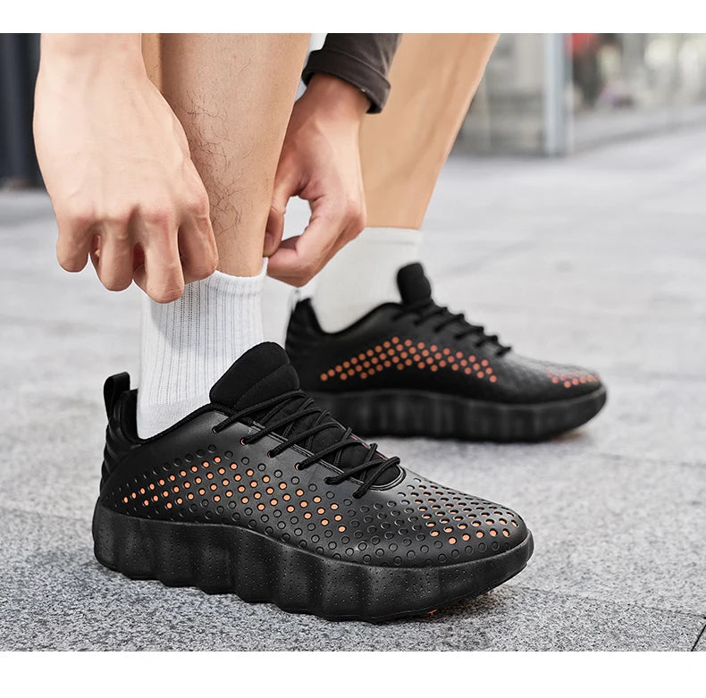 Men's Comfortable Running Shoes Breathable Thick sole Non-slip Casual Sports Shoes Cushioning Outdoor Walking Sneakers For Men