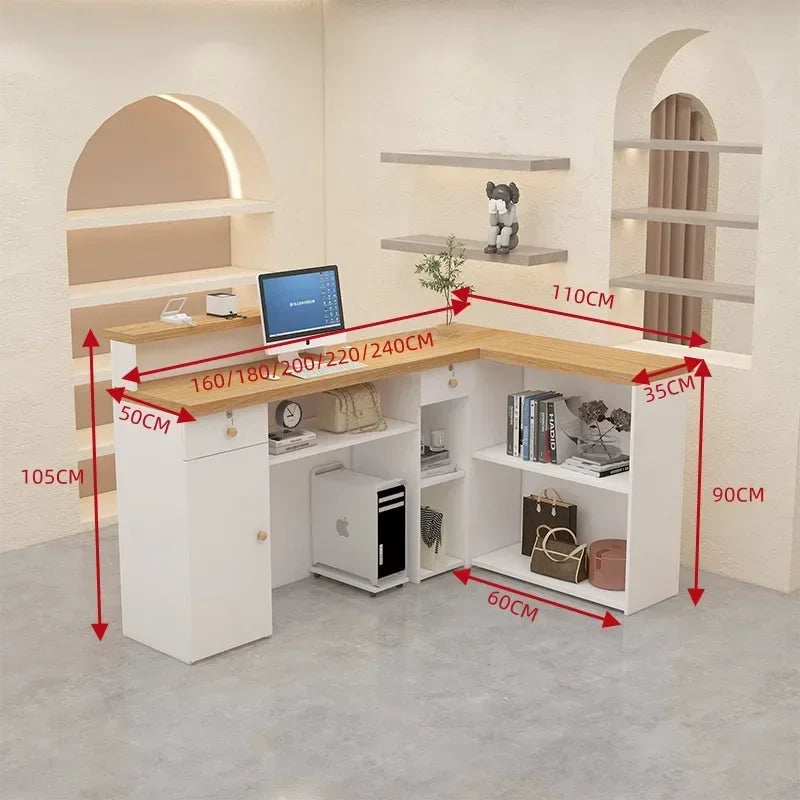 Bar Modern Reception Desk Tall Cabinet Lights Office Table Reception Desk Commercial Cashier Mostrador Garden Furniture Sets