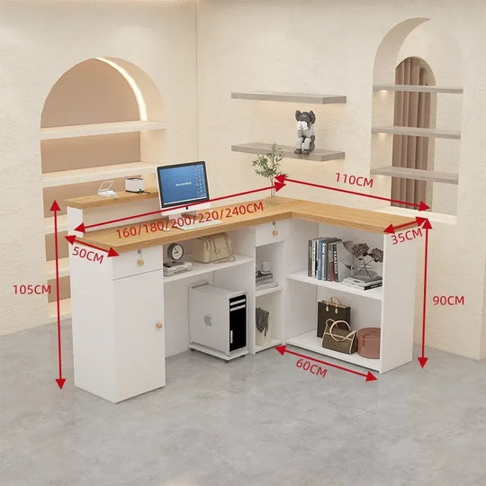 Bar Modern Reception Desk Tall Cabinet Lights Office Table Reception Desk Commercial Cashier Mostrador Garden Furniture Sets