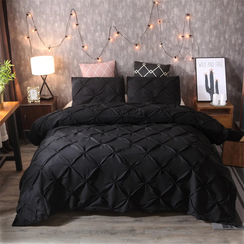 3-Piece Gray Queen Duvet Cover & Pillowcases