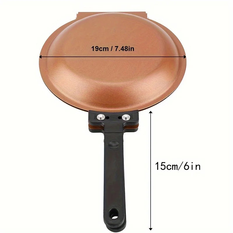 Double Sided Frying Pan Nonstick Folding Breakfast Pan Pancake Cake Fried Egg Pan Kitchen Cookware Tools Kitchen Accessories New